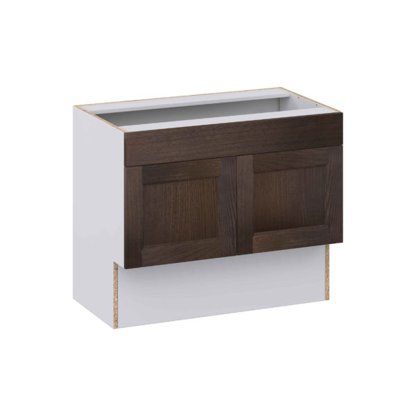 Summerina Chestnut Solid Wood Recessed Assembled 36 in. W x 30 in. H x 21 in. D ADA Vanity Sink Base Cabinet With Removable Front