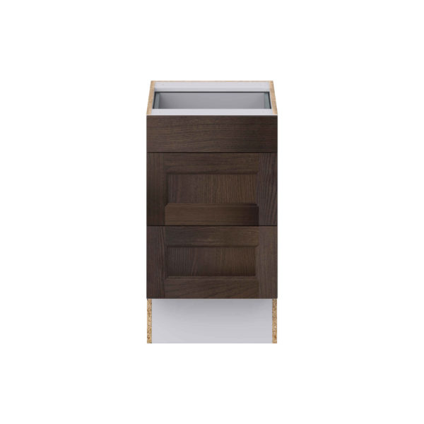 Summerina Chestnut Solid Wood Recessed Assembled 18 in. W x 32.5 in. H x24 in. D ADA Drawer Base Cabinet with 3 Drawers