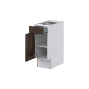 Summerina Chestnut Solid Wood Recessed Assembled 12 in. W x 32.5 in. H x 24 in. D Accessible ADA Base Cabinet with 1 Drawer