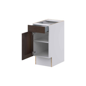 Summerina Chestnut Solid Wood Recessed Assembled 15 in. W x 32.5 in. H x 24 in. D Accessible ADA Base Cabinet with 1 Drawer