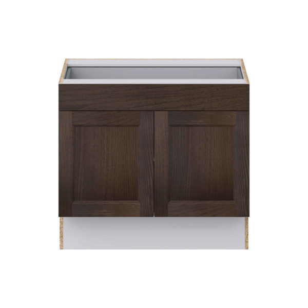 Summerina Chestnut Solid Wood Recessed Assembled 36 in. W x 32.5 in. H x 24 in. D Accessible ADA Base Cabinet with 1 Drawer