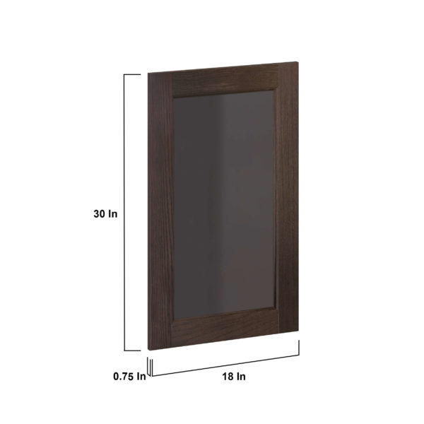 Summerina Chestnut Solid Wood 18x30x0.75 in. Glass Door