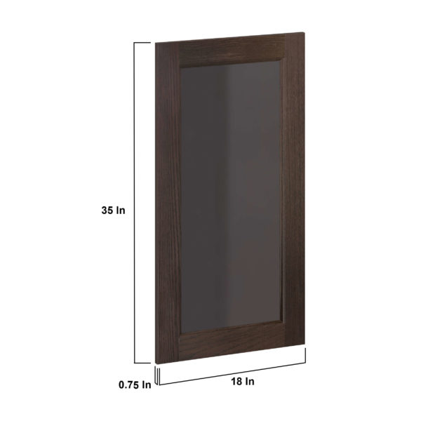 Summerina Chestnut Solid Wood 18x35x0.75 in. Glass Door