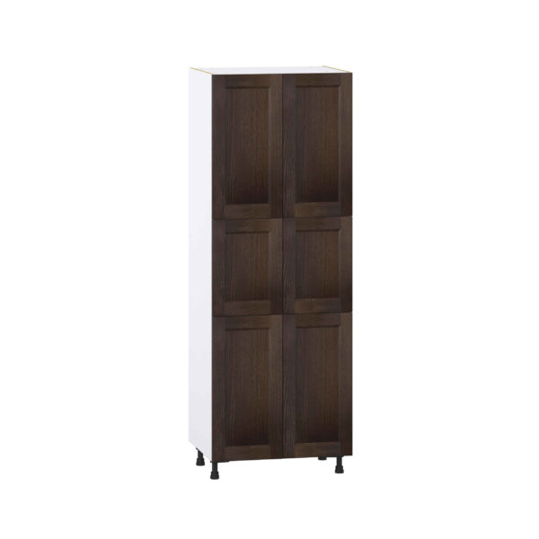 Summerina Chestnut Solid Wood Recessed Assembled Pantry  Cabinet with 5 Shelves (30 in. W x 84.5 in. H x 24 in. D)