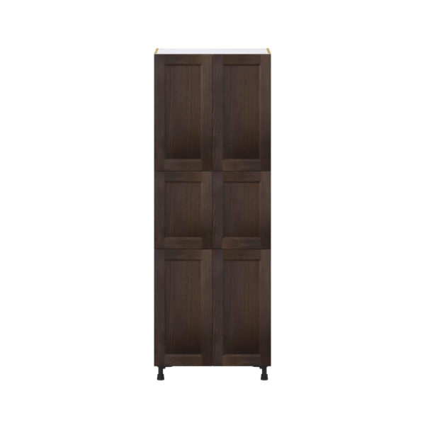 Summerina Chestnut Solid Wood Recessed Assembled Pantry  Cabinet with 5 Shelves (30 in. W x 84.5 in. H x 24 in. D)