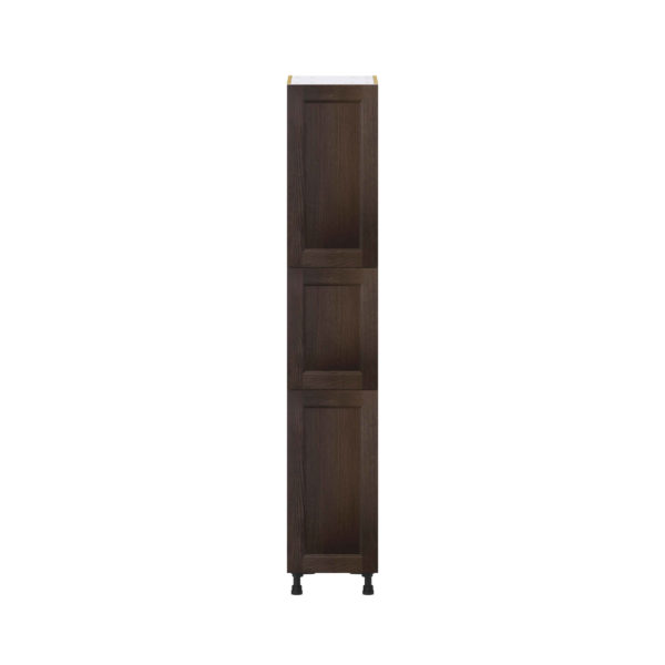 Summerina Chestnut Solid Wood Recessed Assembled Pantry Cabinet with 2 Doors and 4 Inner Drawers (15 in. W X 84.5 in. H X 24 in. D)