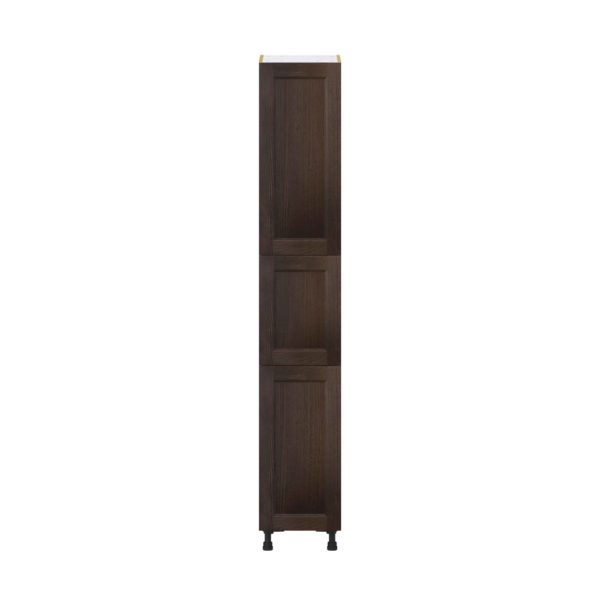 Summerina Chestnut Solid Wood Recessed Assembled Pantry Cabinet with 2 Doors and 3 Inner Drawers (15 in. W X 89.5 in. H X 24 in. D)