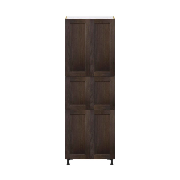 Summerina Chestnut Solid Wood Recessed Assembled Pantry Cabinet with 6 Doors and 3 Inner Drawers (30 in. W X 89.5 in. H X 24 in. D)