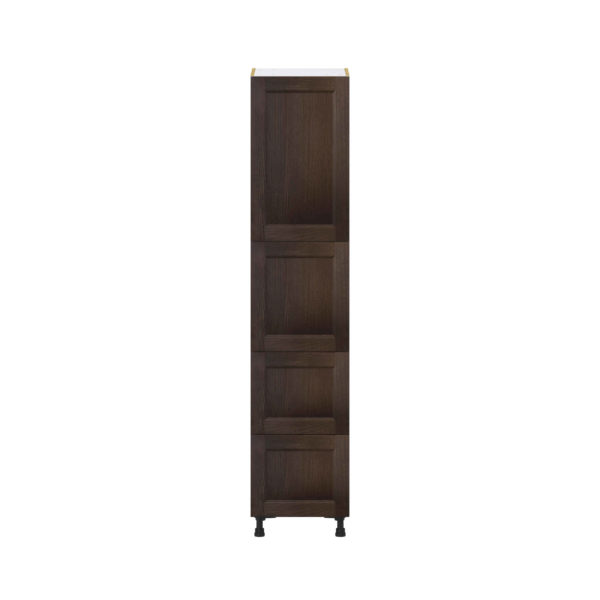 Summerina Chestnut Solid Wood Recessed Assembled Pantry Cabinet 2 Doors with 2 Drawers and 2 Inner Drawers (18 in. W X 84.5 in. H X 24 in. D)