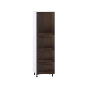 Summerina Chestnut Solid Wood Recessed Assembled Pantry Cabinet 2 Doors with 2 Drawers and 2 Inner Drawers (24 in. W X 84.5 in. H X 24 in. D)