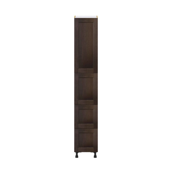 Summerina Chestnut Solid Wood Recessed Assembled Pantry Cabinet 2 Doors with 2 Drawers and 2 Inner Drawers (15 in. W X 89.5 in. H X 24 in. D)