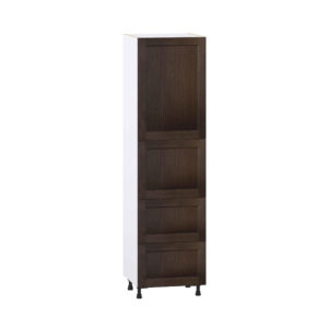 Summerina Chestnut Solid Wood Recessed Assembled Pantry Cabinet 1 Doors with 2 Drawers and 2 Inner Drawers (24 in. W X 89.5 in. H X 24 in. D)