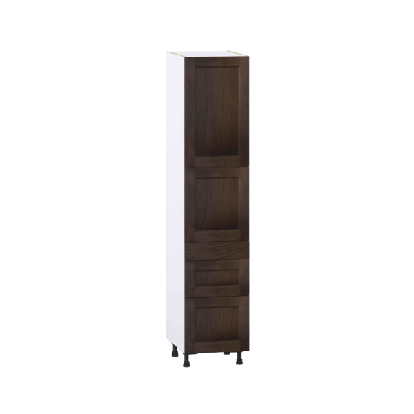 Summerina Chestnut Solid Wood Recessed Assembled Pantry  Cabinet with 2 Inner Drawers (18 in. W x 84.5 in. H x 24 in. D)