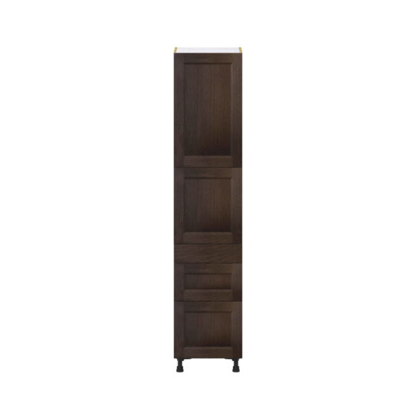 Summerina Chestnut Solid Wood Recessed Assembled Pantry  Cabinet with 2 Inner Drawers (18 in. W x 84.5 in. H x 24 in. D)