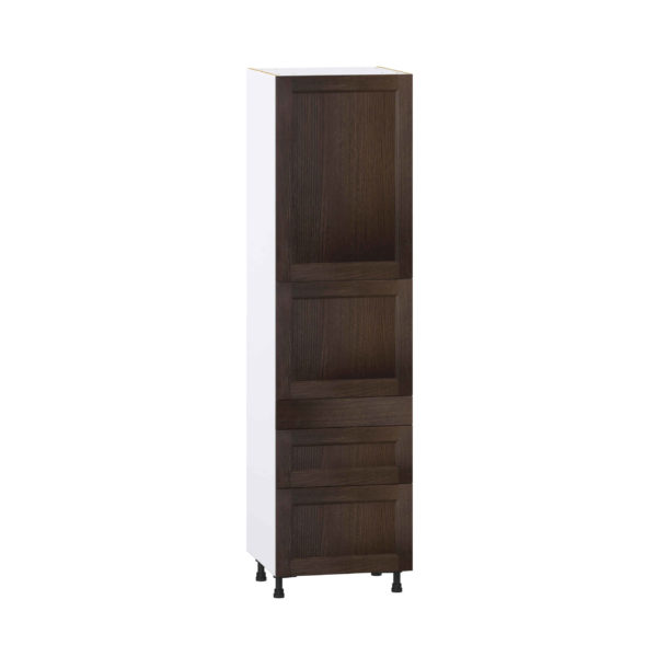 Summerina Chestnut Solid Wood Recessed Assembled Pantry  Cabinet with 3 Drawers and 2 Inner Drawers (24 in. W X 89.5 in. H X 24 in. D)