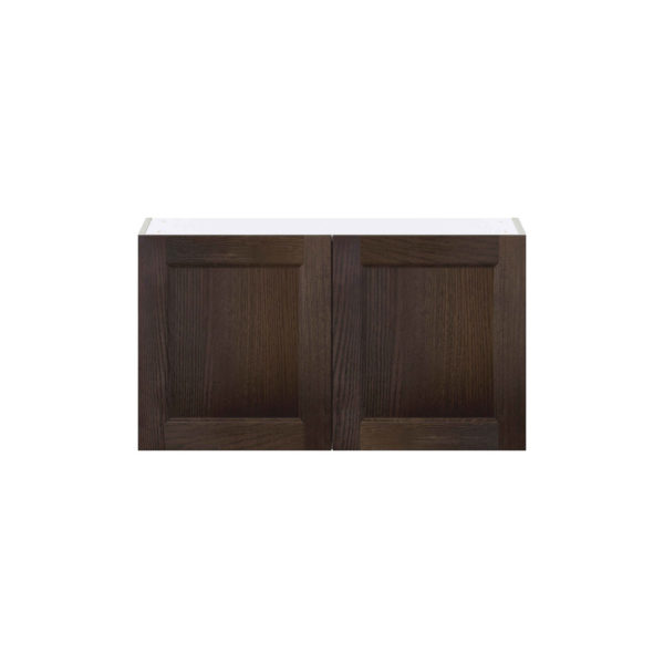 Summerina Chestnut Solid Wood Recessed Assembled  Wall Bridge  Cabinet (36 in. W X 20 in. H X 14 in. D)