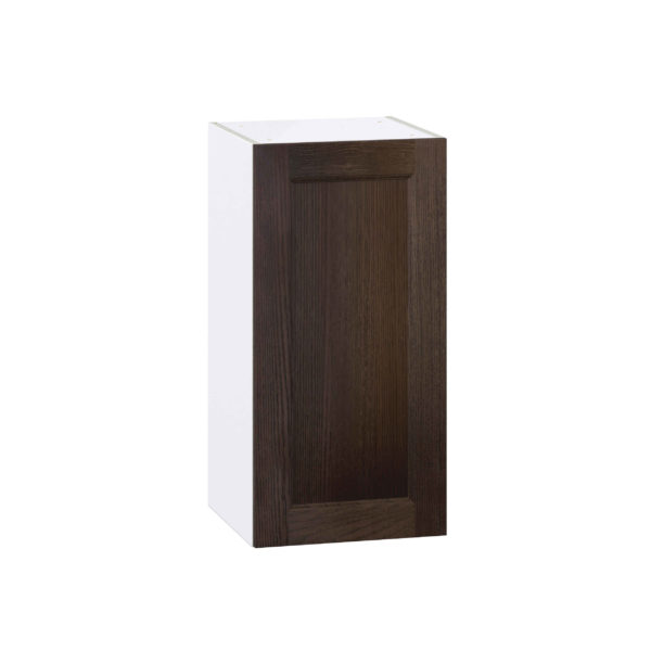 Summerina Chestnut Solid Wood Recessed Assembled Wall  Cabinet with Full High Door (15 in. W x 30 in. H x 14 in. D)