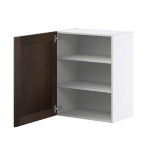 Summerina Chestnut Solid Wood Recessed Assembled Wall  Cabinet with Full High Door (24 in. W x 30 in. H x 14 in. D)