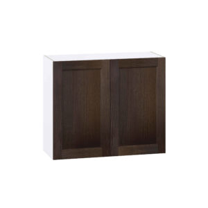 Summerina Chestnut Solid Wood Recessed Assembled Wall  Cabinet with 2 Full High Doors (36 in. W x 30 in. H x 14 in. D)