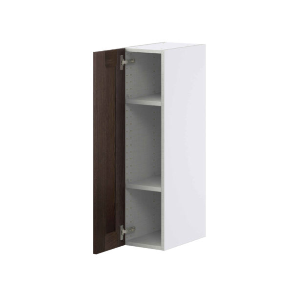 Summerina Chestnut Solid Wood Recessed Assembled Wall  Cabinet with Full High Door (9 in. W x 35 in. H x 14 in. D)