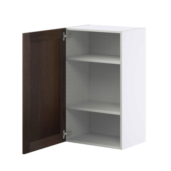 Summerina Chestnut Solid Wood Recessed Assembled Wall  Cabinet with Full High Door (21 in. W x 35 in. H x 14 in. D)