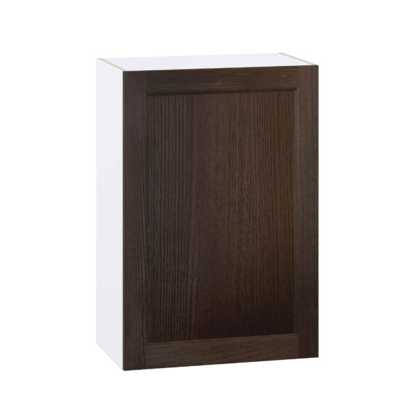 Summerina Chestnut Solid Wood Recessed Assembled Wall  Cabinet with Full High Door (24 in. W x 35 in. H x 14 in. D)