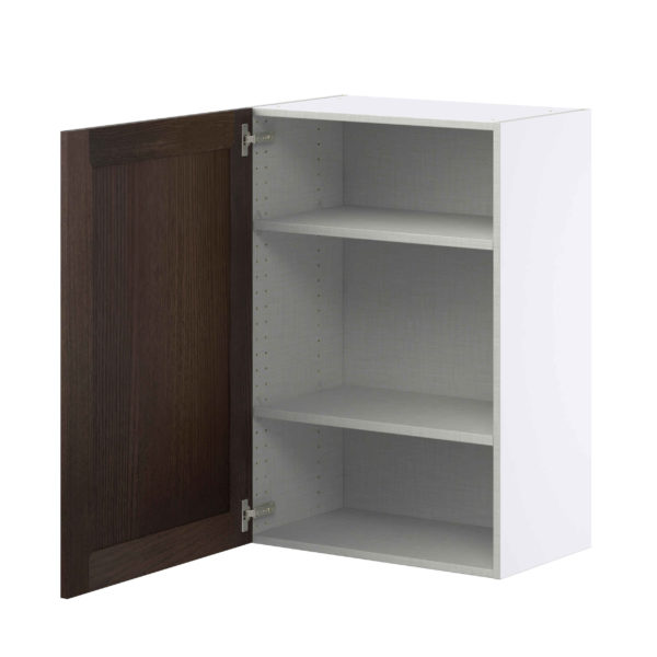 Summerina Chestnut Solid Wood Recessed Assembled Wall  Cabinet with Full High Door (24 in. W x 35 in. H x 14 in. D)