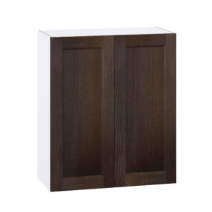 Summerina Chestnut Solid Wood Recessed Assembled Wall  Cabinet with 2 Full High Doors (30 in. W x 35 in. H x 14 in. D)