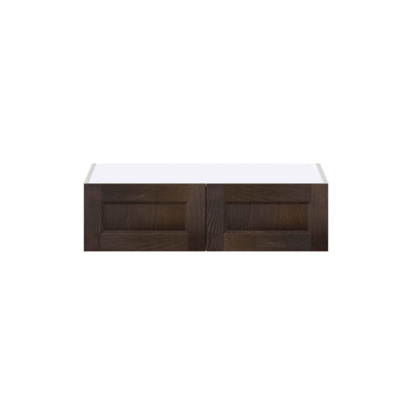 Summerina Chestnut Solid Wood Recessed Assembled Deep Wall Bridge Cabinet (36 in. W X 10 in. H X 24 in. D)