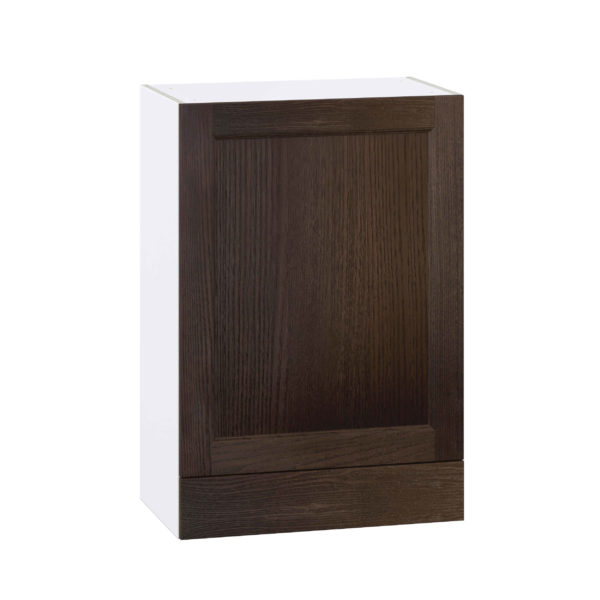 Summerina Chestnut Solid Wood Recessed Assembled Wall  Cabinet with a Door and a 5 in. Drawer (24 in. W x 35 in. H x 14 in. D)