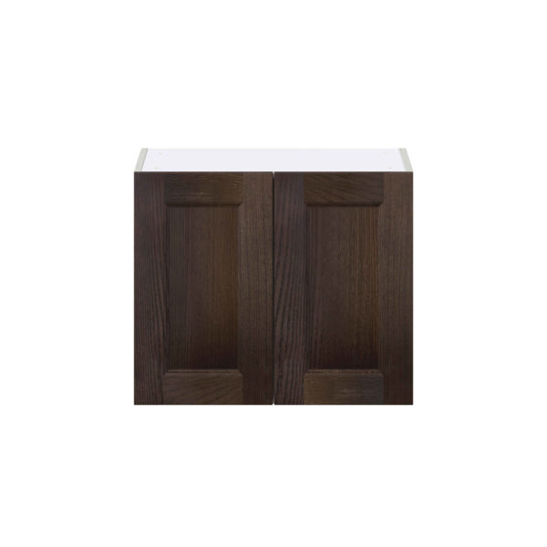 Summerina Chestnut Solid Wood Recessed Assembled Wall  Cabinet with 2 Full High Doors (24 in. W X 20 in. H X 14 in. D)