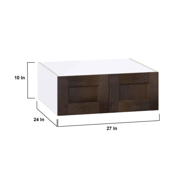 Summerina Chestnut Solid Wood Recessed Assembled Deep Wall Bridge  Cabinet (27 in. W X 10 in. H X 24 in. D)