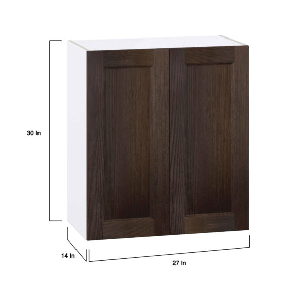 Summerina Chestnut Solid Wood Recessed Assembled Wall  Cabinet (27 in. W X 30 in. H X 14 in. D)