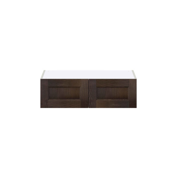 Summerina Chestnut Solid Wood Recessed Assembled Full High Door Deep Wall Bridge  Cabinet (33 in. W X 10 in. H X 24 in. D)