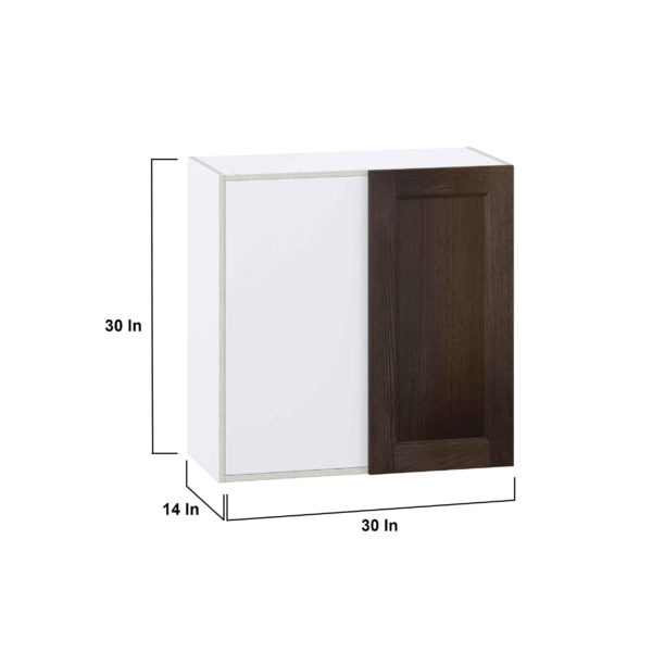 Summerina Chestnut Solid Wood Recessed Assembled Wall Blind Corner  Cabinet (30 in. W X 30 in. H X 14 in. D)