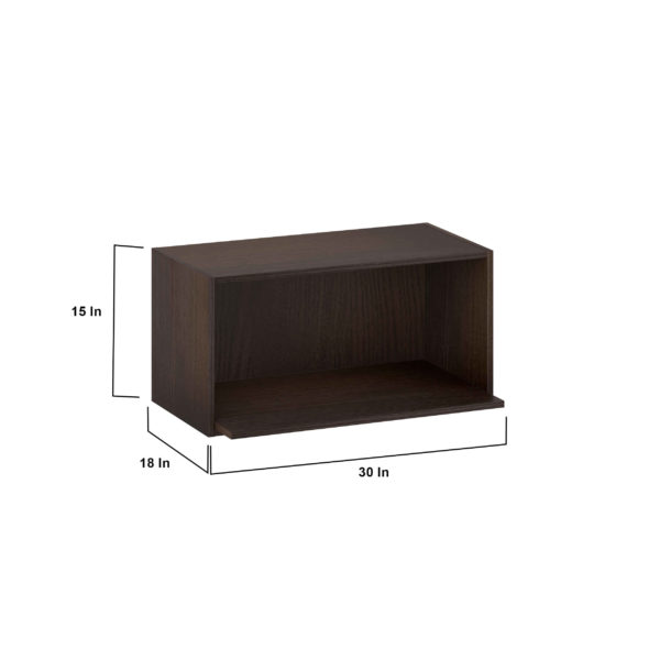 Summerina Chestnut Solid Wood Recessed Assembled Wall Microwave Shelf  Cabinet (30 in. W X 15 in. H X 14 in. D)