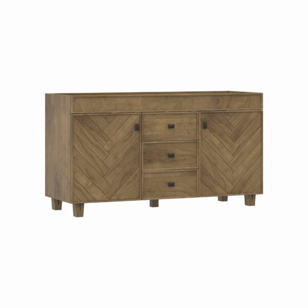 Huntington 60"W x 21-5/8"D Almond Brown Vanity Cabinet