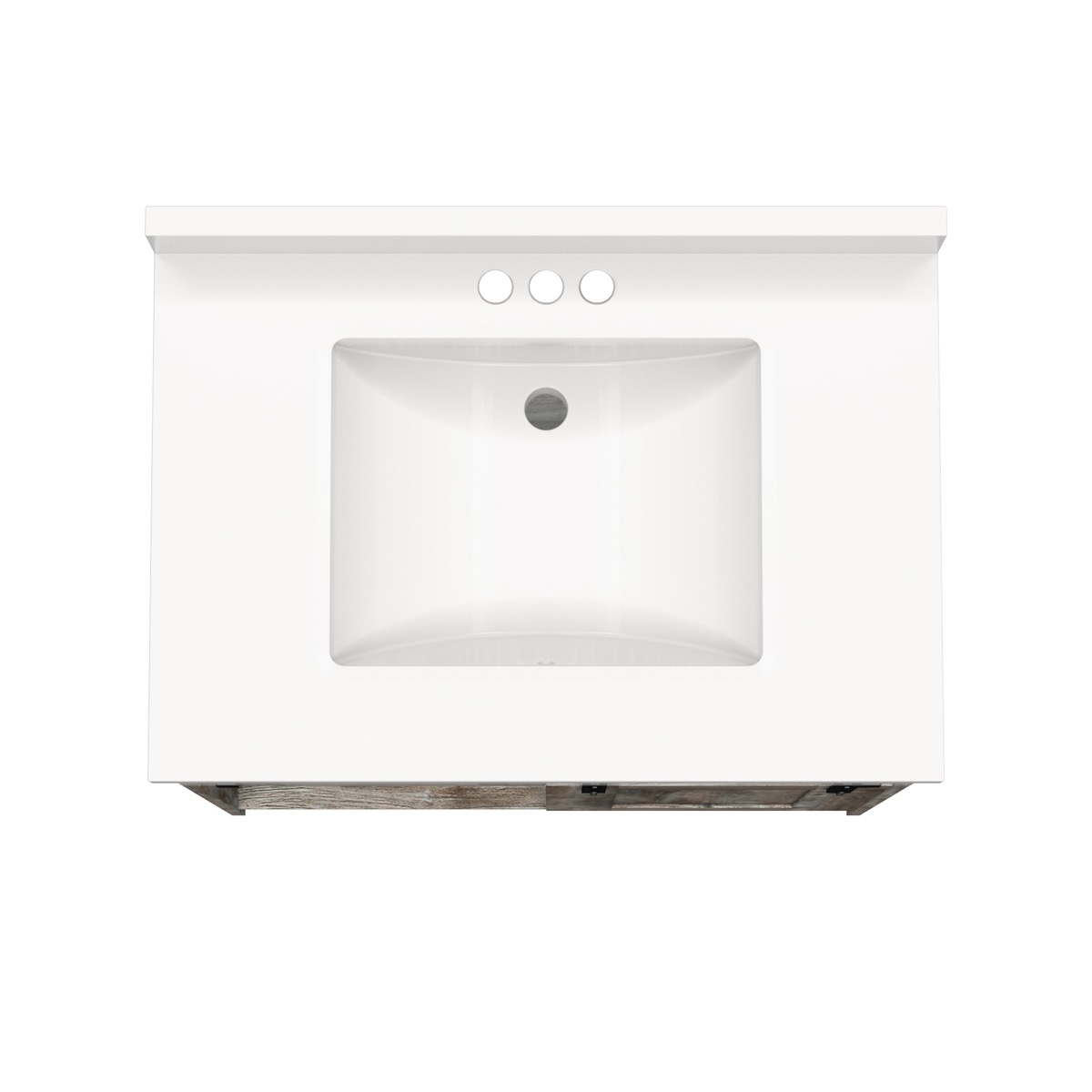 Blackthorn 30 in. W x 21-3/4 in. D Vanity in Driftwood Gray with Cultured Marble Vanity Top in Solid White with White Basin
