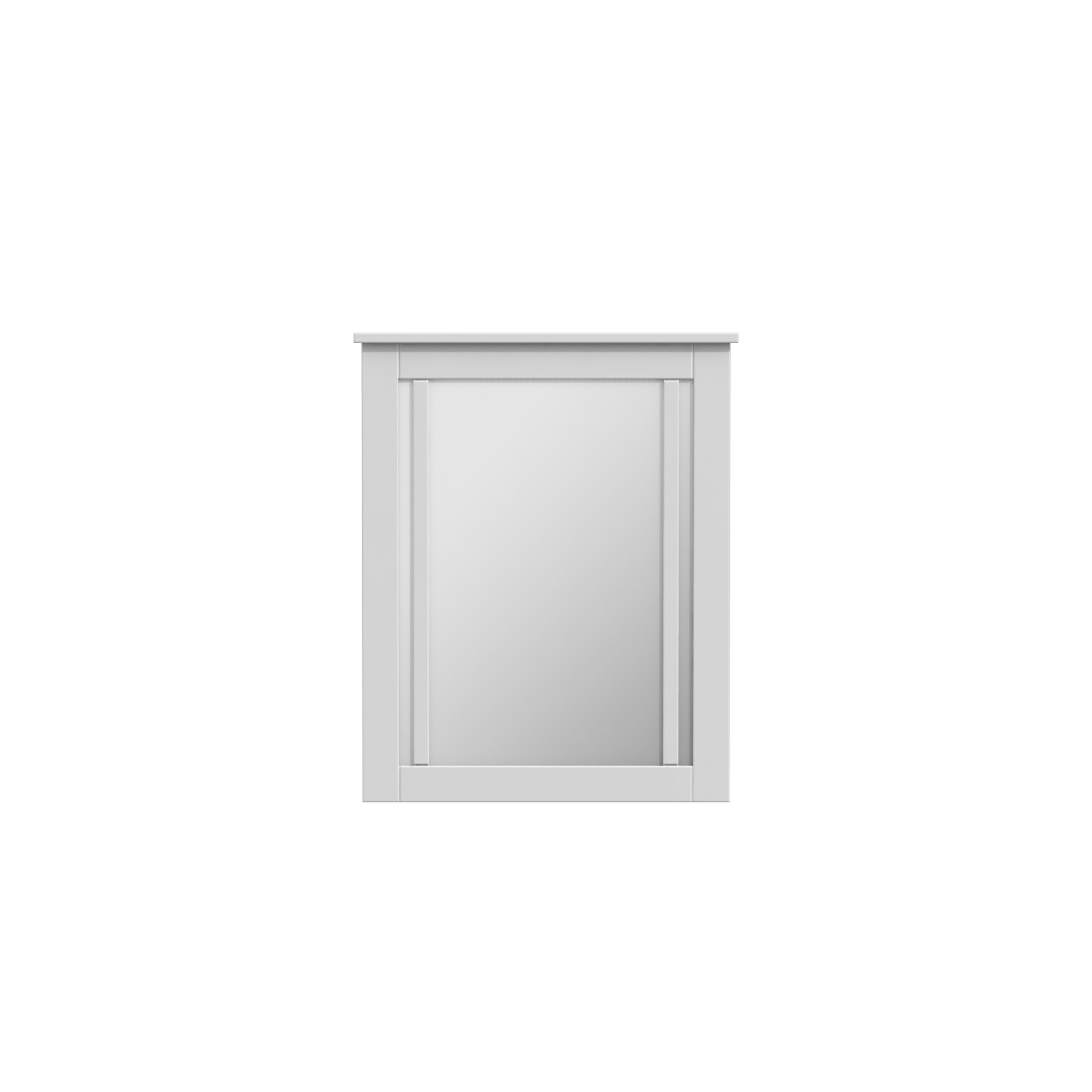 Craven 25"W x 31"H Matte White Framed Mirror