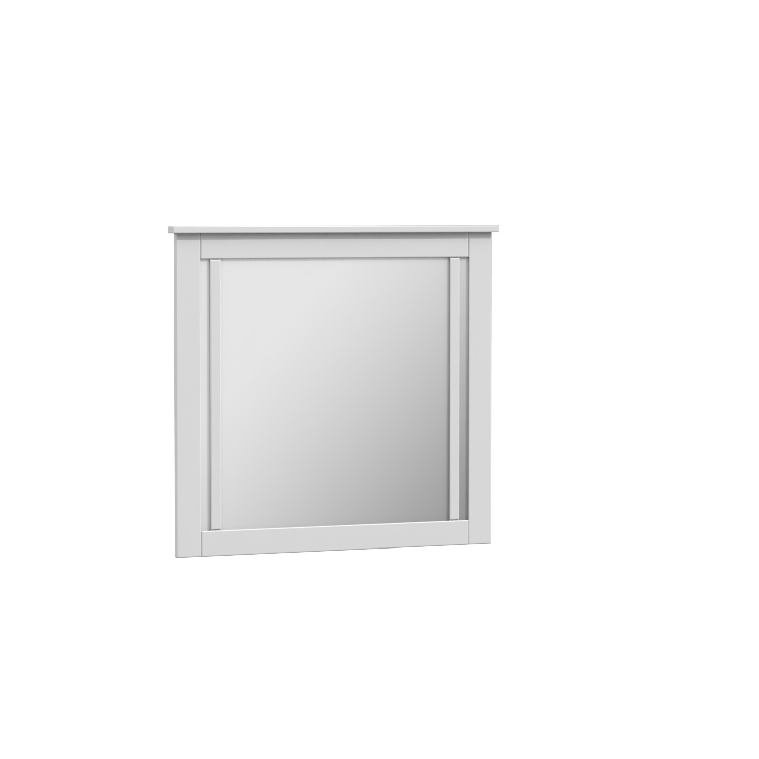 Craven 33"W x 31"H Matte White Framed Mirror