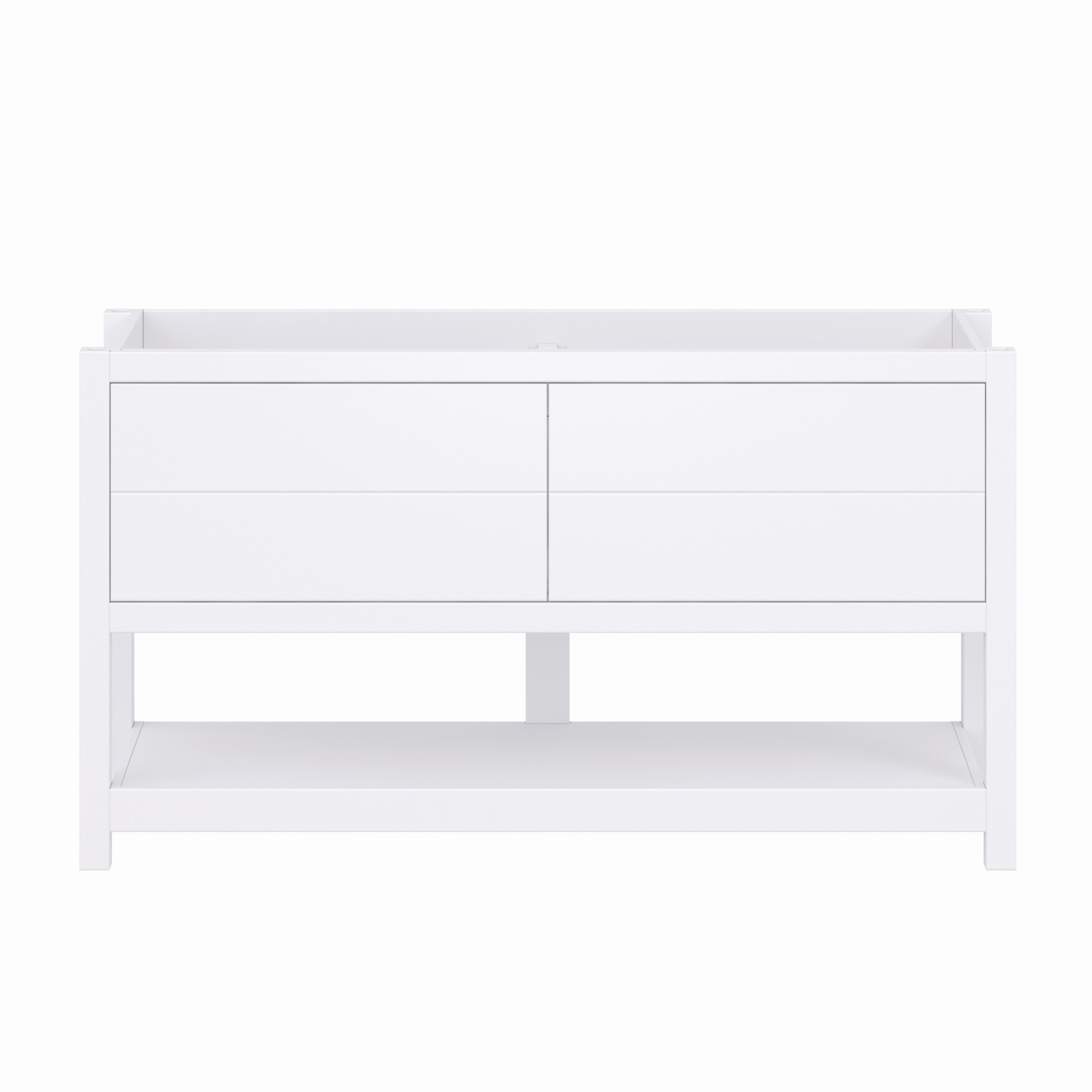 Mackenzie 60"W x 18-5/8"D Bright White Vanity Cabinet