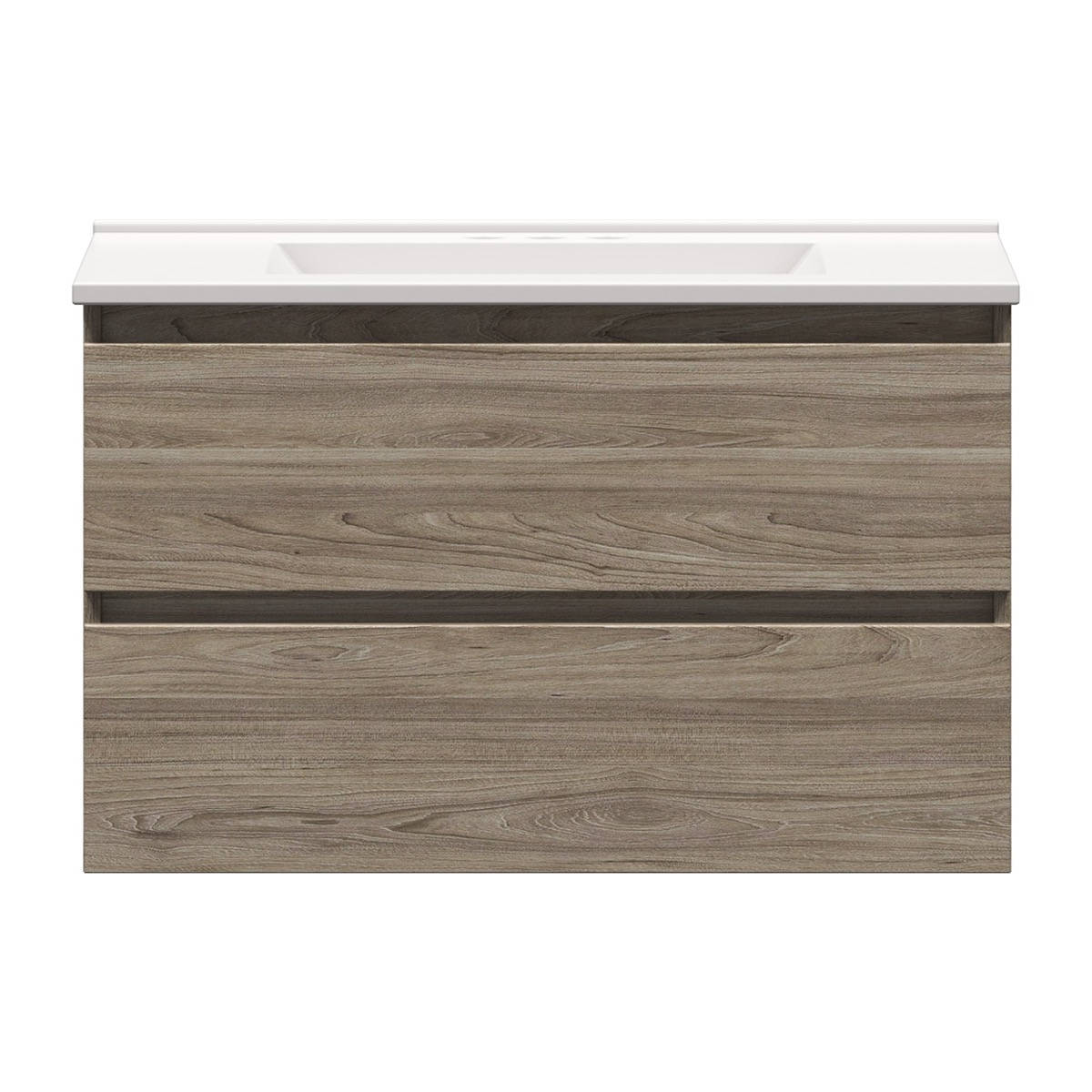 Sage 36 in. W x 18-1/2 in. D Vanity in Savanna with Porcelain Vanity Top in Solid White with White Basin