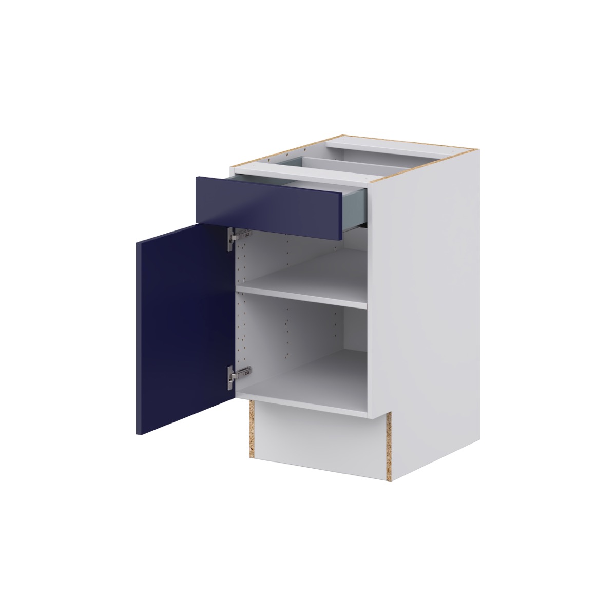 Camellia Painted Midnight Blue Recessed Assembled 18 in. W x 32.5 in. H x 24 in. D Accessible ADA Base Cabinet with 1 Drawer