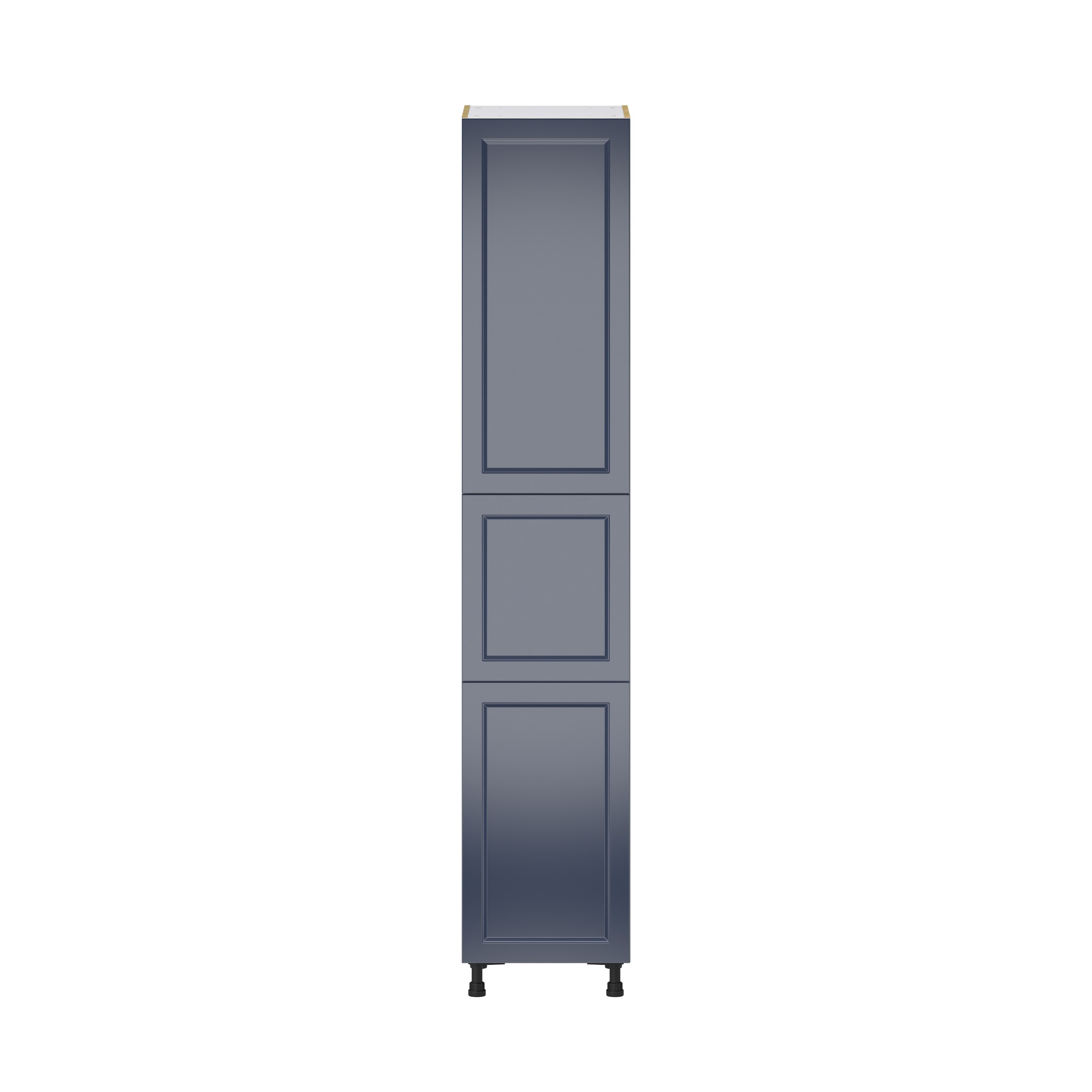 Camellia Painted Midnight Blue Recessed Assembled Pantry Cabinet with 2 Doors and 3 Inner Drawers (18 in. W X 94.5 in. H X 24 in. D)