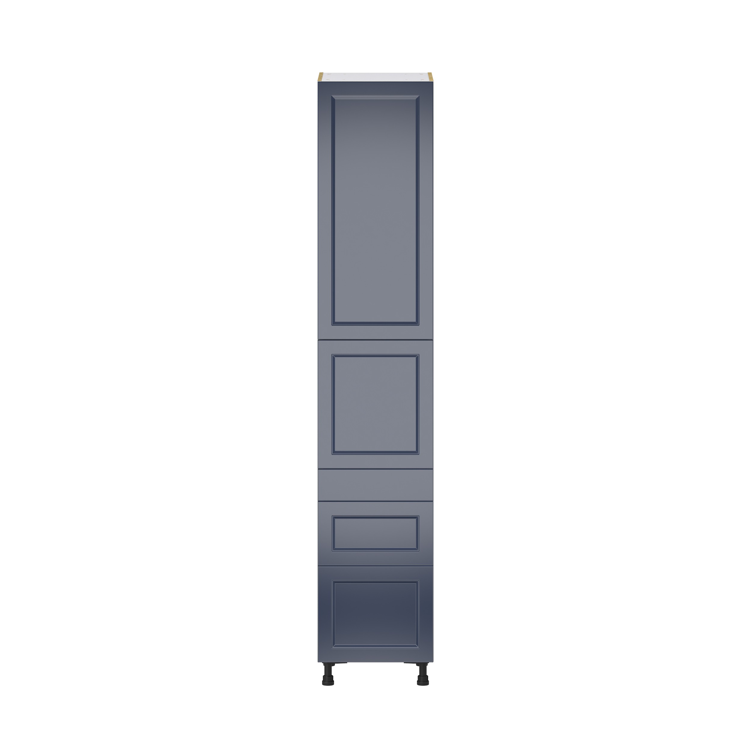 Camellia Painted Midnight Blue Recessed Assembled Pantry Cabinet with 3 Drawers and 2 Inner Drawers (18 in. W X 94.5 in. H X 24 in. D)