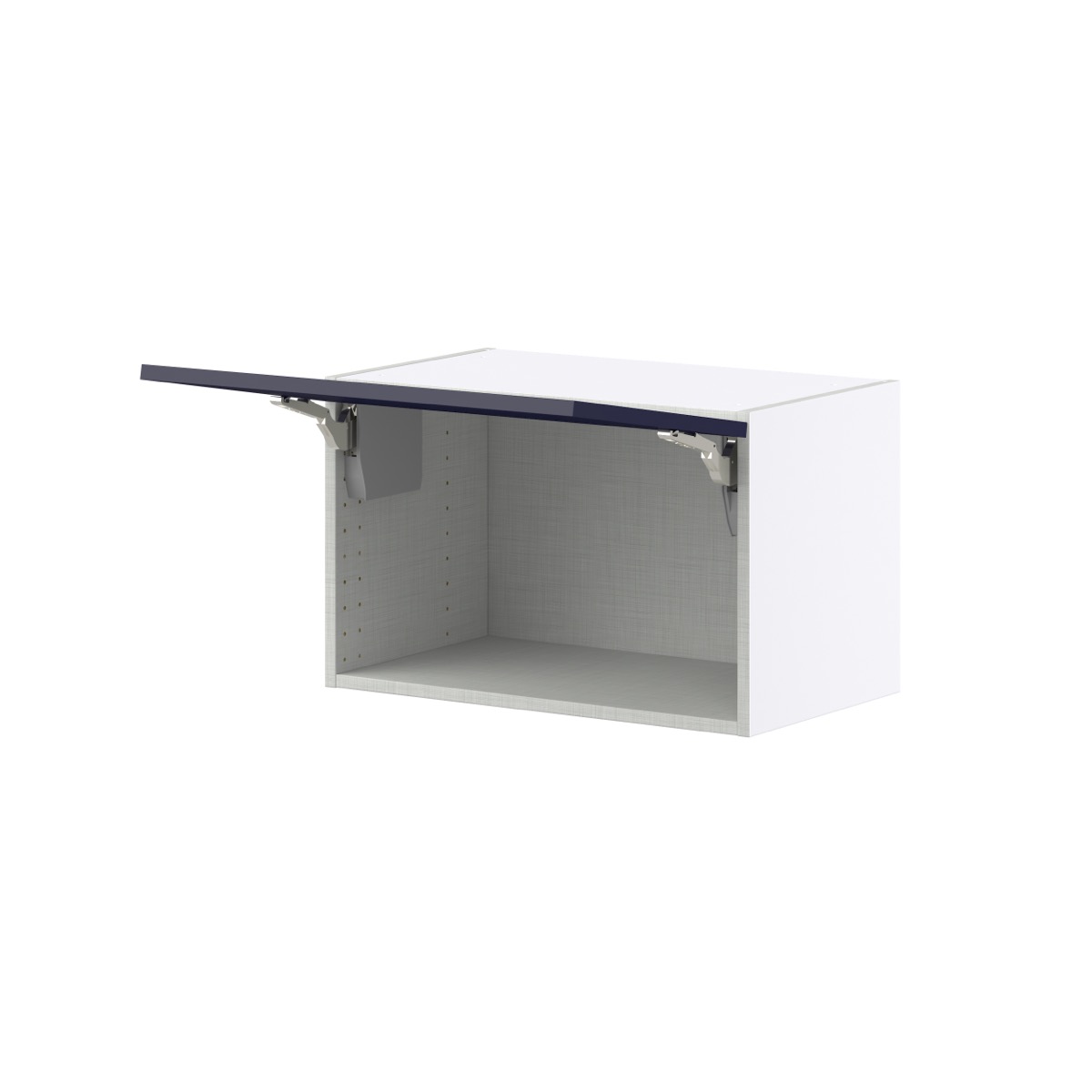 Camellia Painted Midnight Blue Recessed Assembled Wall Bridge  Cabinet with Lift Up Door (24 in. W X 15 in. H X 14 in. D)