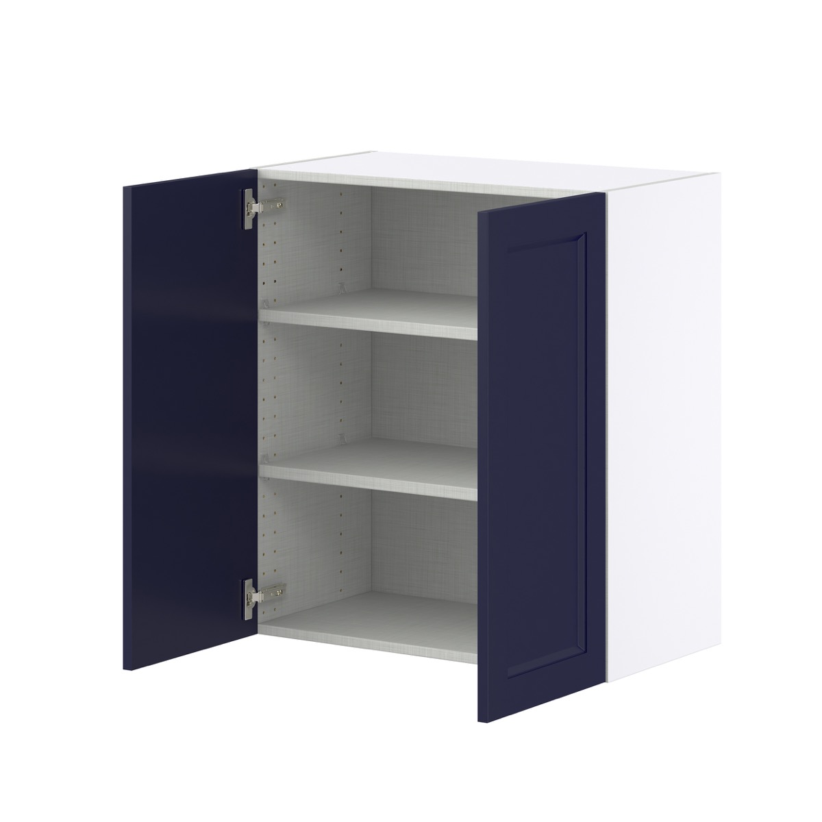 Camellia Painted Midnight Blue Recessed Assembled Wall  Cabinet (27 in. W X 30 in. H X 14 in. D)