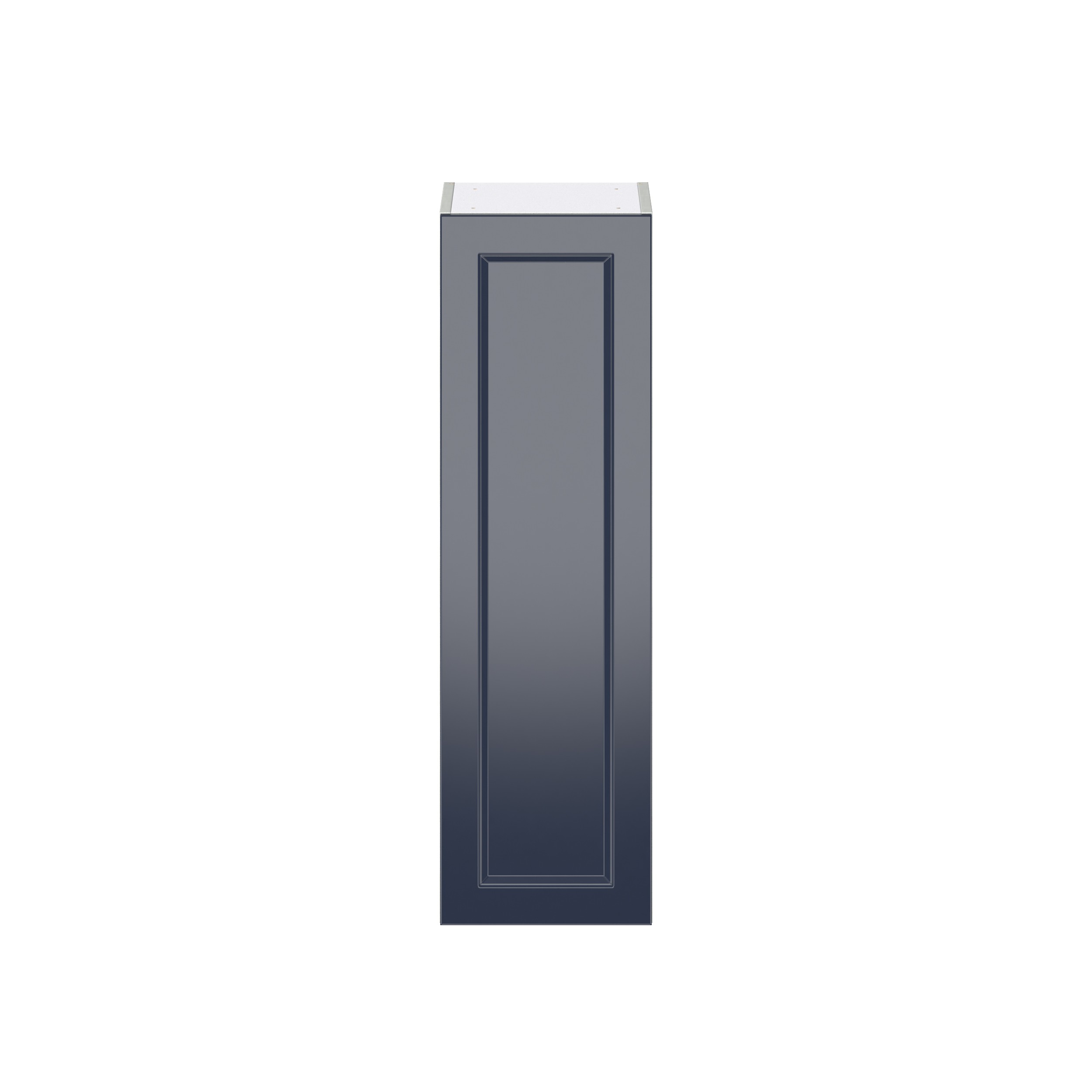 Camellia Painted Midnight Blue Recessed Assembled Wall Cabinet with Full High Door (12 in. W x 40 in. H x 14 in. D)