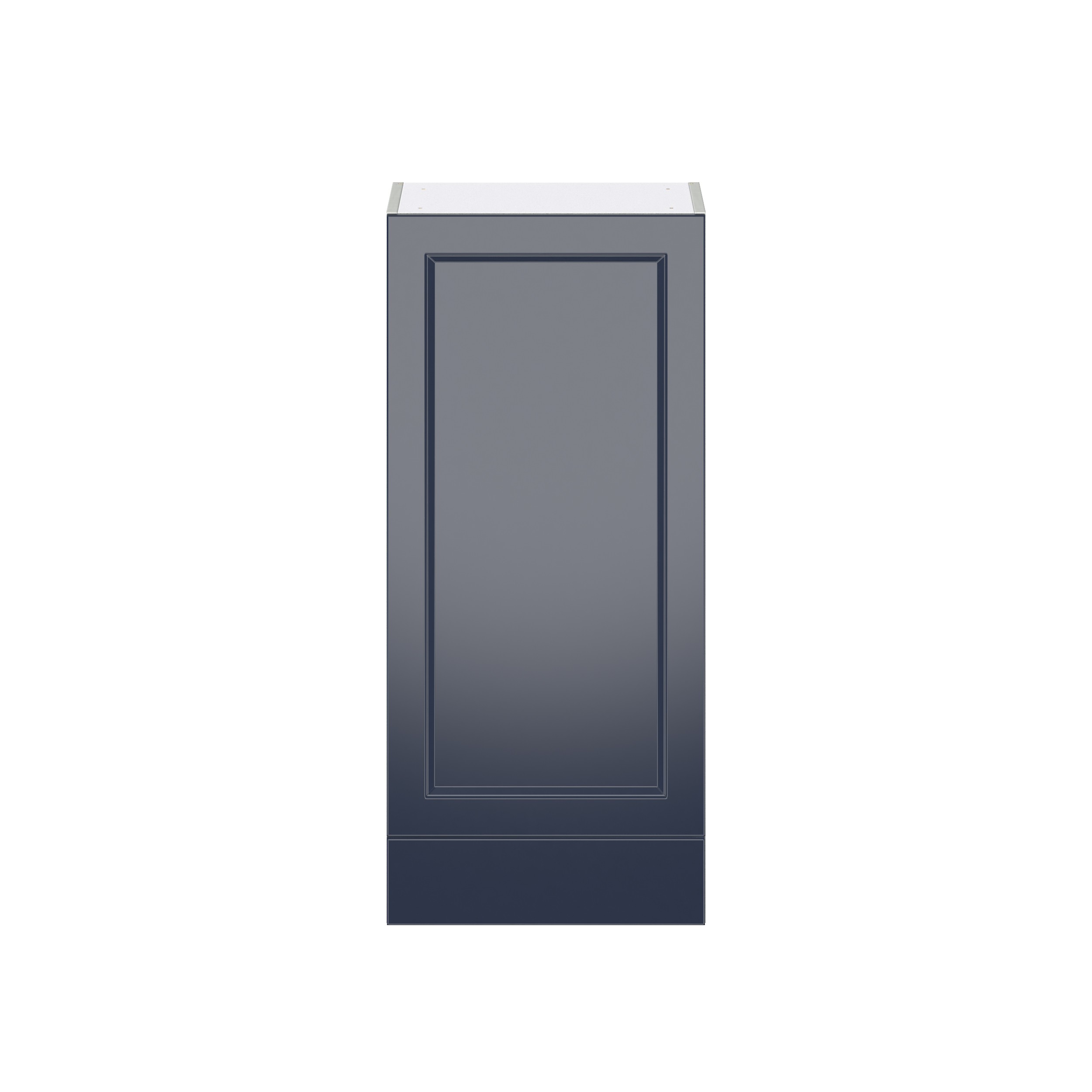 Camellia Painted Midnight Blue Recessed Assembled Wall Cabinet with a Door and a 5 in. Drawer (18 in. W x 40 in. H x 14 in. D)