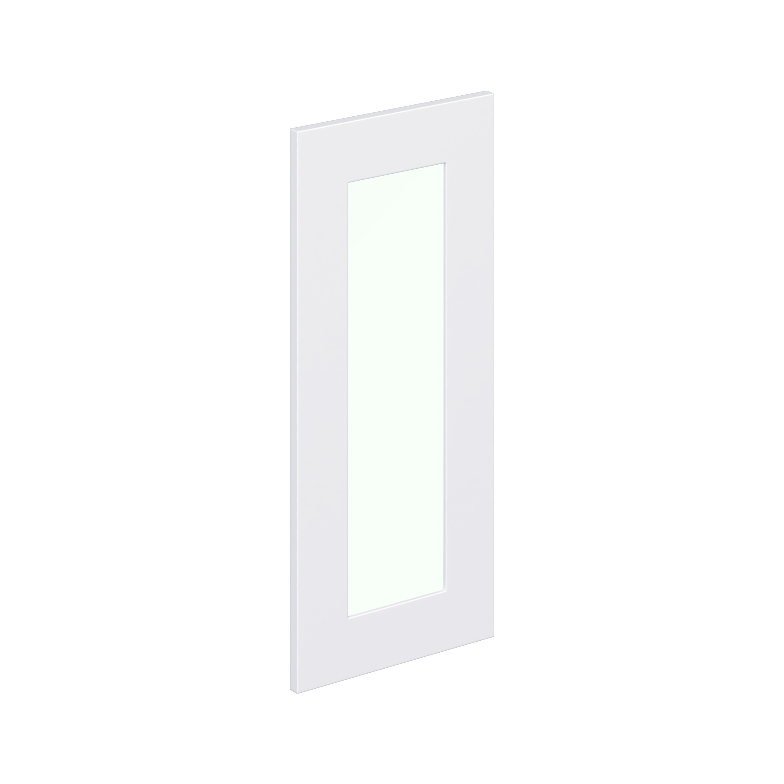 Bright White 13x30x0.75 in. Glass Door